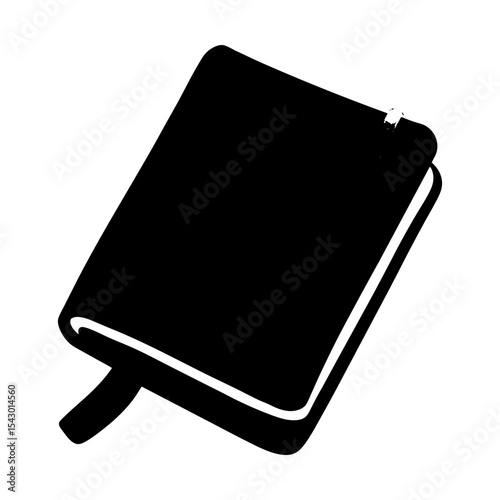 Agenda notebook planner diary organizer journal notepad stationery vector silhouette