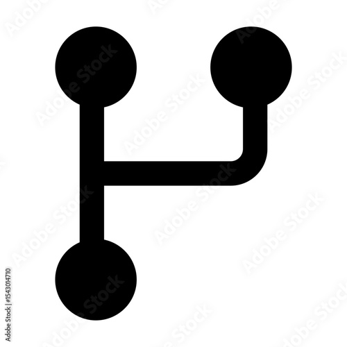 Simple solid vector icon of a collaboration symbol, commonly used in coding, terminal, and developer interfaces. Ideal for apps, websites, dashboards, and coding tools. SVG format, easy to edit and sc