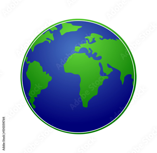 Hemispheres of the earth with continents. Vector world map set. World map in circle shape. Globe collection. World map in modern and simple style. Earth map, isolated on white background. Globe web ic