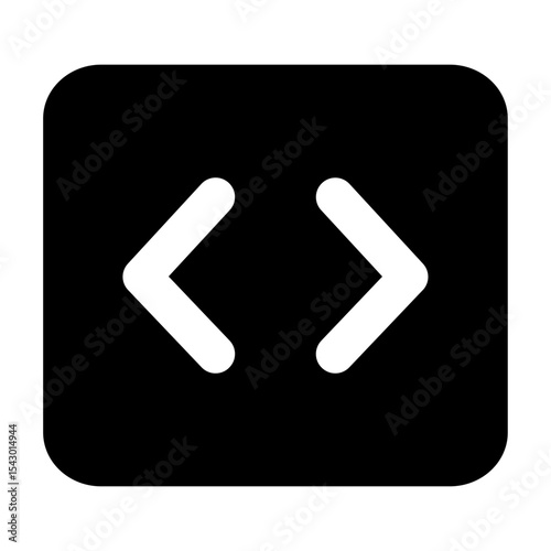 Simple solid vector icon of a arrow symbol, commonly used in coding, terminal, and developer interfaces. Ideal for apps, websites, dashboards, and coding tools. SVG format, easy to edit and scale.