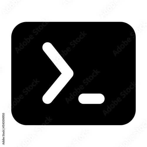 Simple solid vector icon of a script symbol, commonly used in coding, terminal, and developer interfaces. Ideal for apps, websites, dashboards, and coding tools. SVG format, easy to edit and scale.