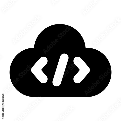 Simple solid vector icon of a computing symbol, commonly used in coding, terminal, and developer interfaces. Ideal for apps, websites, dashboards, and coding tools. SVG format, easy to edit and scale.