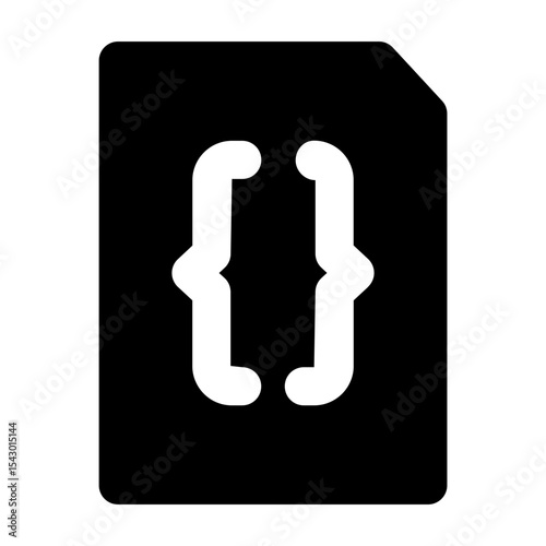 Simple solid vector icon of a file symbol, commonly used in coding, terminal, and developer interfaces. Ideal for apps, websites, dashboards, and coding tools. SVG format, easy to edit and scale.