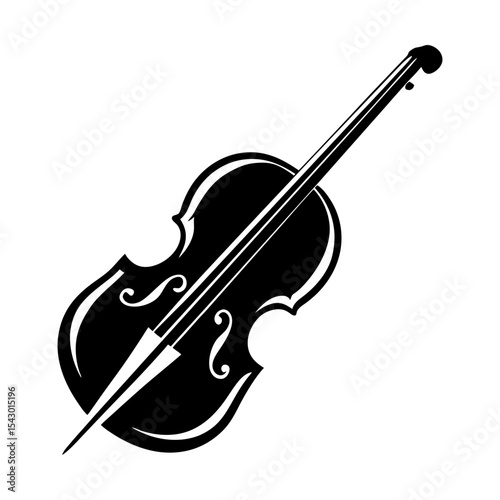 Violin stringed musical instrument orchestra concert symphony classical art silhouette