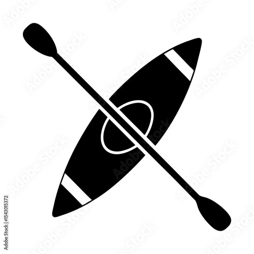 Kayak canoe paddling adventure sport recreation boat water river activity silhouette