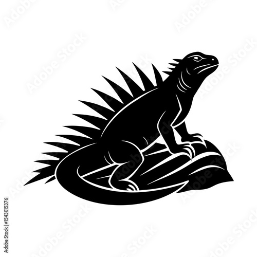 Reptile iguana vector lizard animal pet wildlife nature exotic creature art silhouette