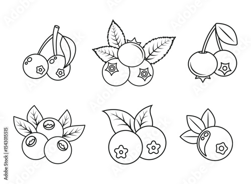 Blueberry fruit icon in flat style. Bilberry vector illustration on isolated background. Sweet berry sign business concept.