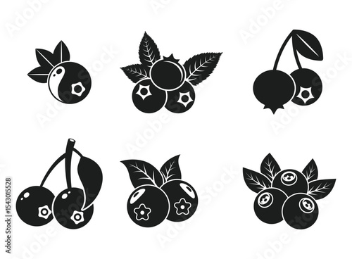 Blueberry fruit icon in flat style. Bilberry vector illustration on isolated background. Sweet berry sign business concept.