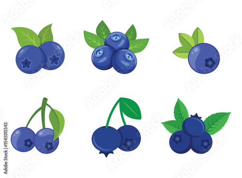 Blueberry fruit icon in flat style. Bilberry vector illustration on isolated background. Sweet berry sign business concept.