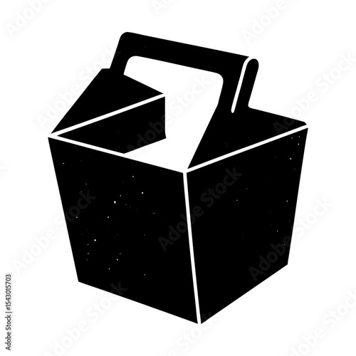 Food container takeout box package delivery meal packaging vector graphic silhouette
