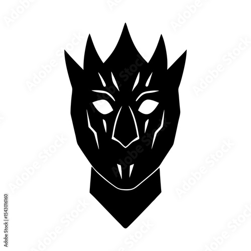 Stylized tribal mascot design vector graphic illustration artwork art silhouette