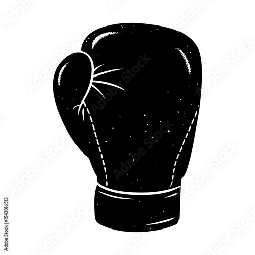 Boxing glove equipment sport fight training punch knockout competition icon silhouette