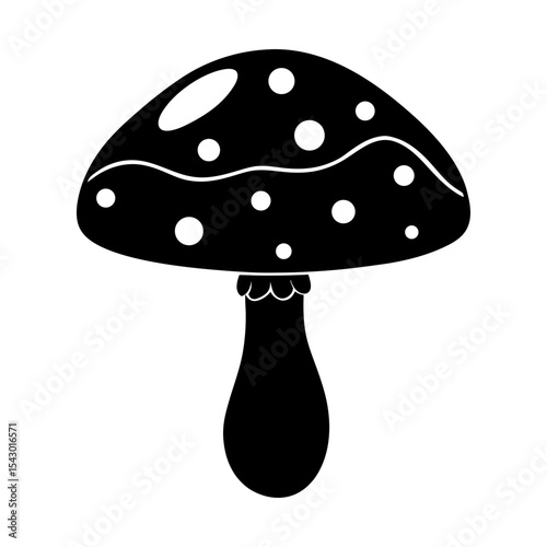 Amanita mushroom fungus illustration vector graphic toadstool clip art art silhouette