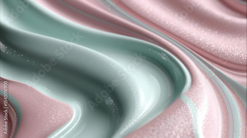 Elegant, flowing texture of shimmering pastel shades, creating a soft and soothing visual experience.