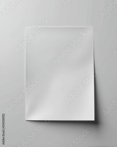 A minimalist representation of a curled white paper sheet on a grey background, perfect for design projects.