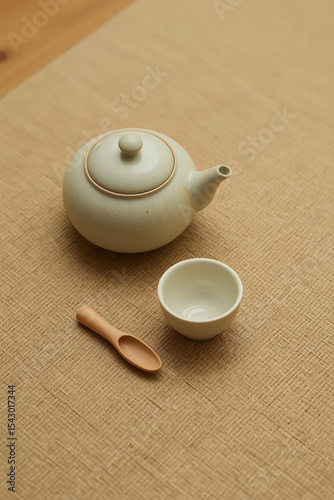 Minimalist White Coffee Cup on Clean Background