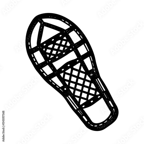 Winter snowshoeing gear footwear outdoor recreation equipment accessory icon silhouette