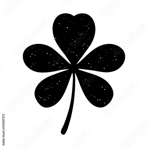 St patricks day clover shamrock lucky irish holiday celebration vector art silhouette