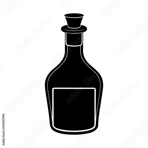 Potion bottle elixir container vector illustration graphic isolated art silhouette