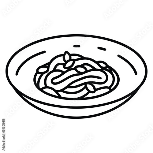 Pasta carbonara with parmesan woodcut engraving vector 