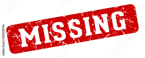 missing rectangular sign. missing stamp