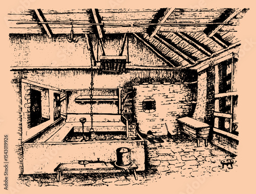 Rustic Celtic Engraving Style Illustrations from Northern Spain