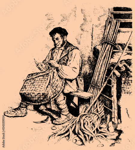 Rustic Celtic Engraving Style Illustrations from Northern Spain