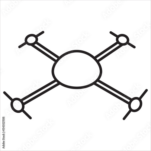 Drone icon outline vector
