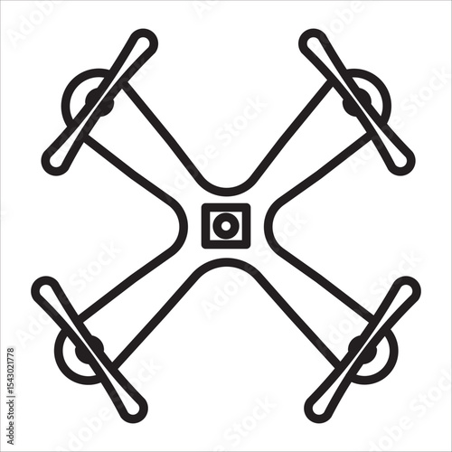 Drone icon outline vector