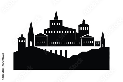 Alhambra Palace Spain Background Image on White high resolution