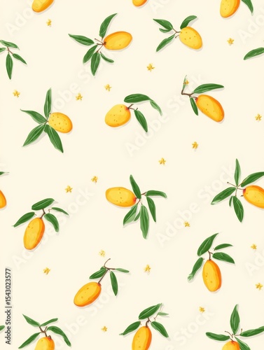 seamless pattern with fruits