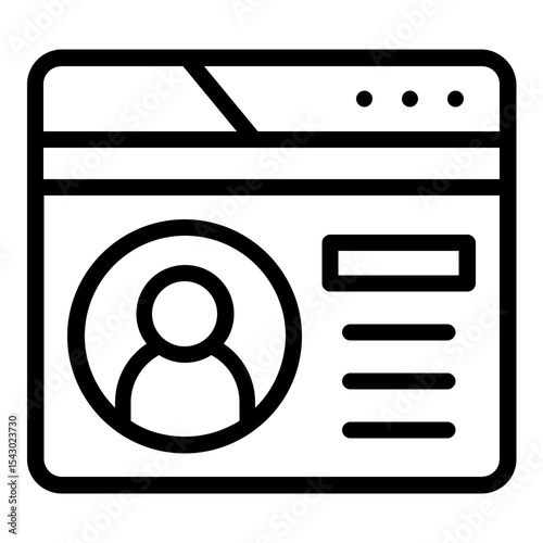 user profile icon line