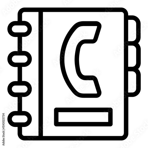 contact list icon line