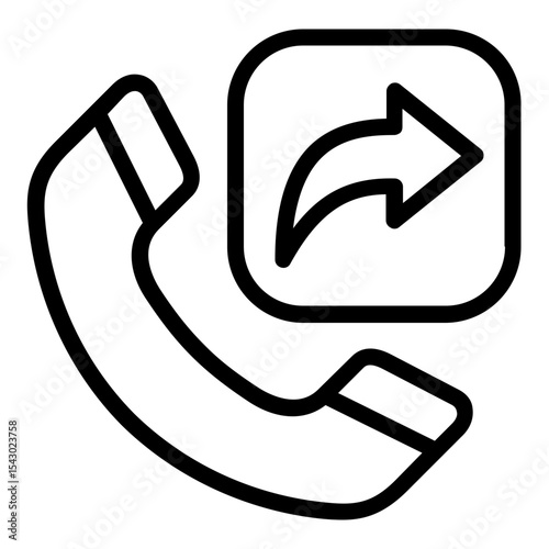 outgoing call icon line