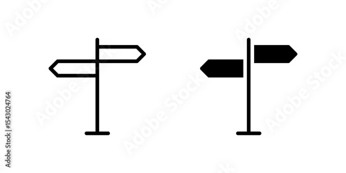 Signposts Icon Set suitable for travel or direction themed designs.
