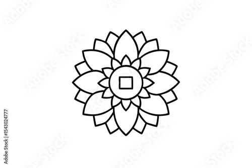 Argentine Flag Mandala Design on White Background design