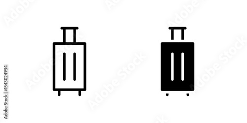 Suitcase Icon Set suitable for travel or vacation themed designs.