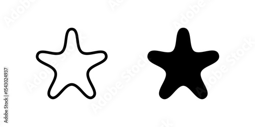 Starfish Icon Set ideal for beach or marine life themed graphics.