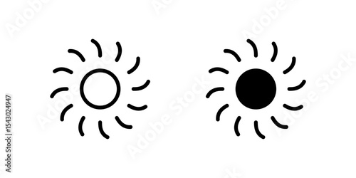 Sun Icon Set perfect for weather themed graphics.