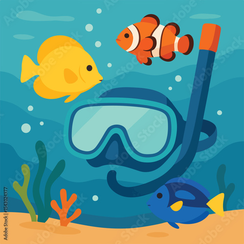 Snorkeling Adventure with Colorful Fish in the Ocean