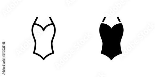 Swimsuit Icon Set suitable for beach or swimwear themed designs.