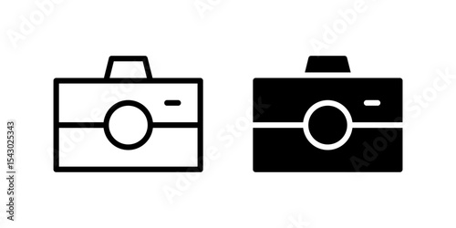 Camera Icon Set ideal for photography or travel themes.