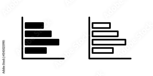 Bar chart icons for data representation, ideal for business presentations and statistical reports.