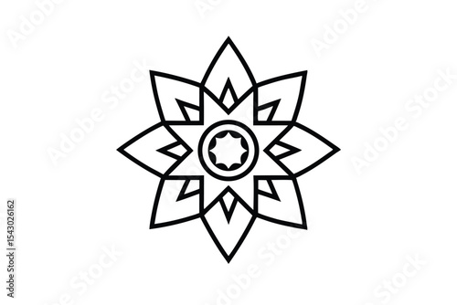 Brazilian Flag Mandala Design on White Background detailed
