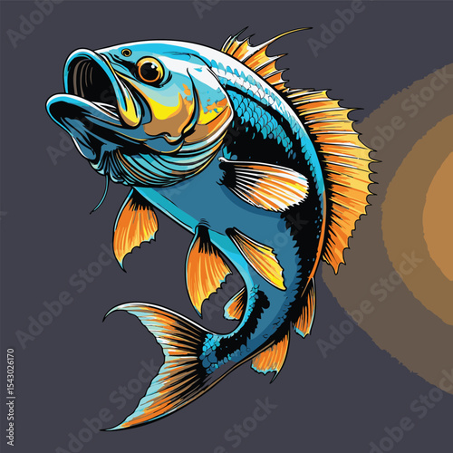 fishing vector with high detail and realistic