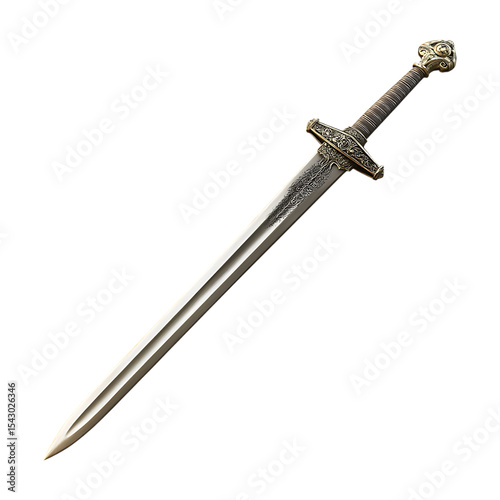 Medieval Sword A Detailed Look at a Classic Weapon On Transparent Background