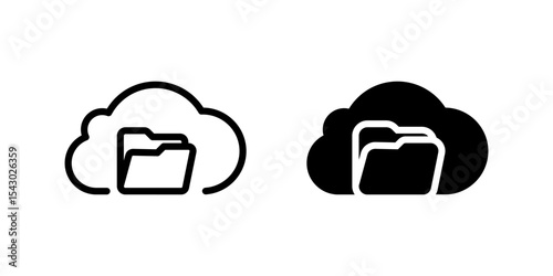 Cloud storage icons, representing digital data and cloud computing services.