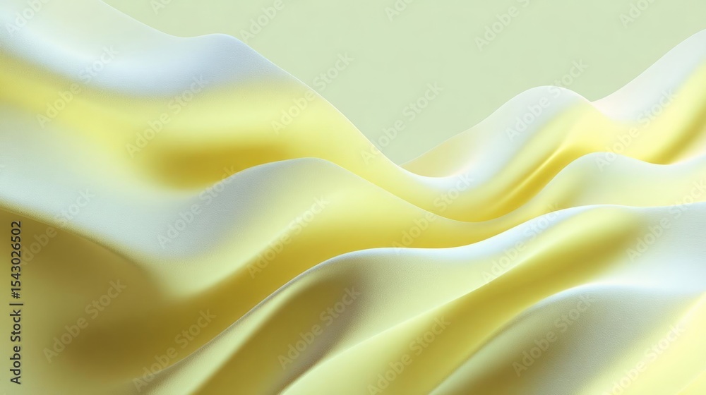 Obraz premium Abstract background with a smooth and flowing texture. the colors are predominantly yellow and white, with the yellow being the dominant color.