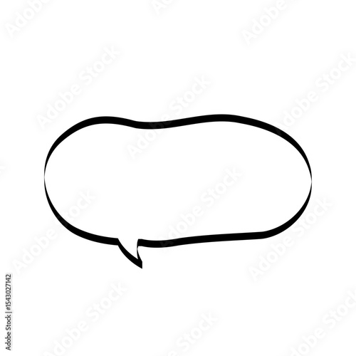 手描きの吹き出し_線画｜Hand-drawn Speech Bubbles_Line Art