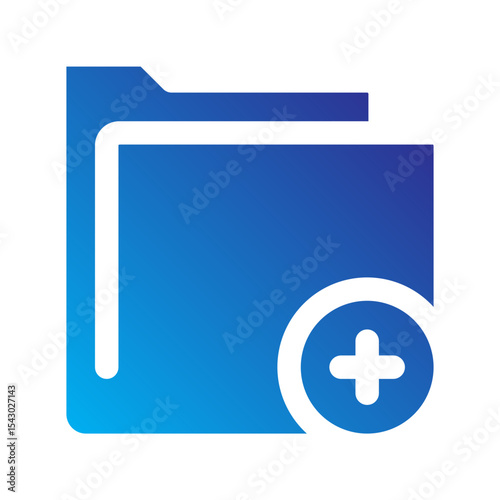 Folder with a plus sign indicating a new folder.
